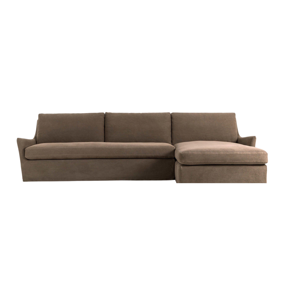 Monette Slipcover 2-PC Sectional [in Broadway Coffee]