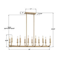 Bailey 12-Light Linear Chandelier