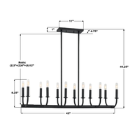 Bailey 12-Light Linear Chandelier