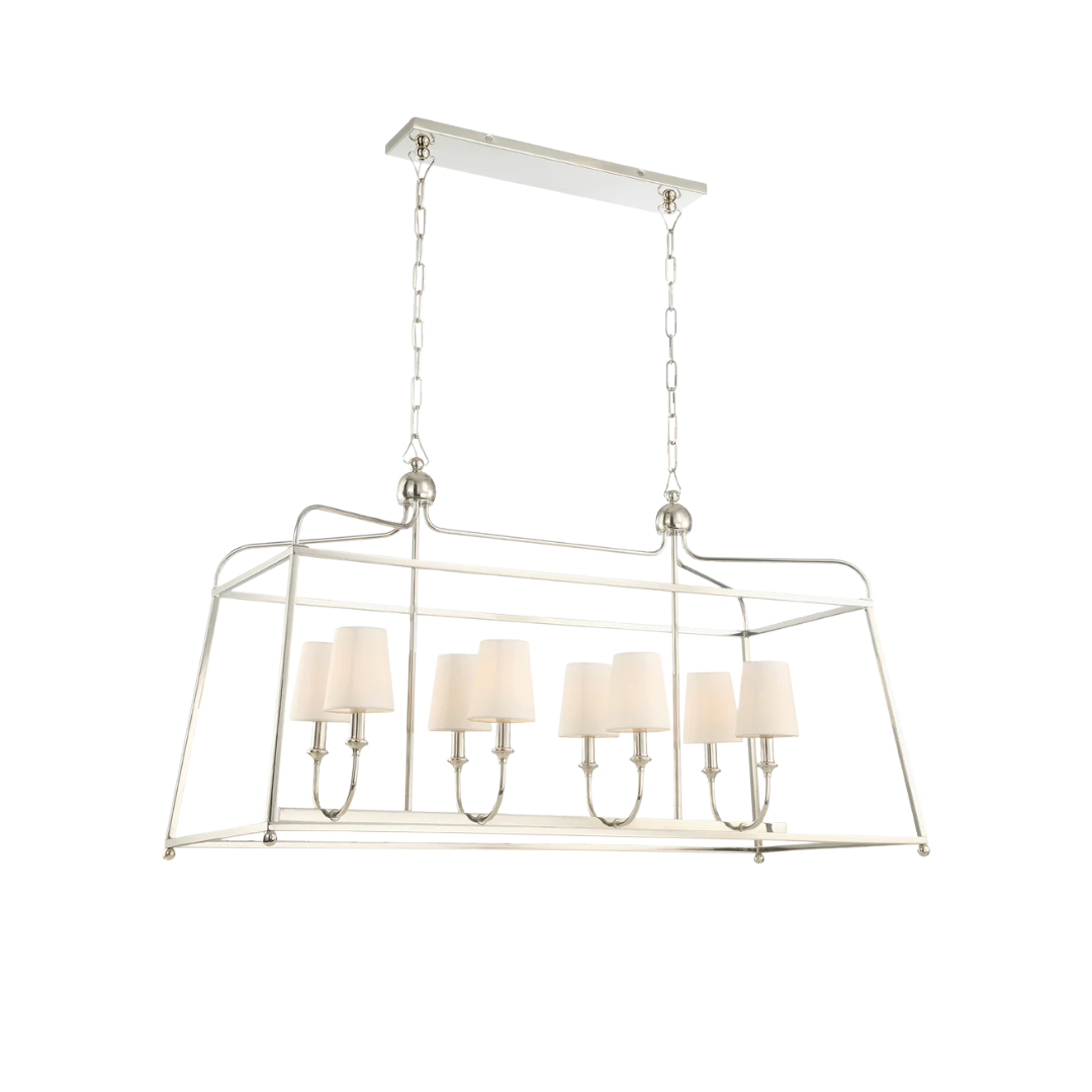 Libby Langdon Sylvan 8 Light Linear Chandelier [/w Shades]