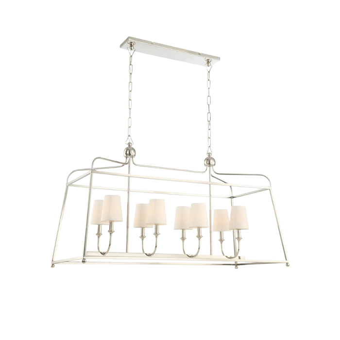 Libby Langdon Sylvan 8 Light Linear Chandelier [/w Shades]