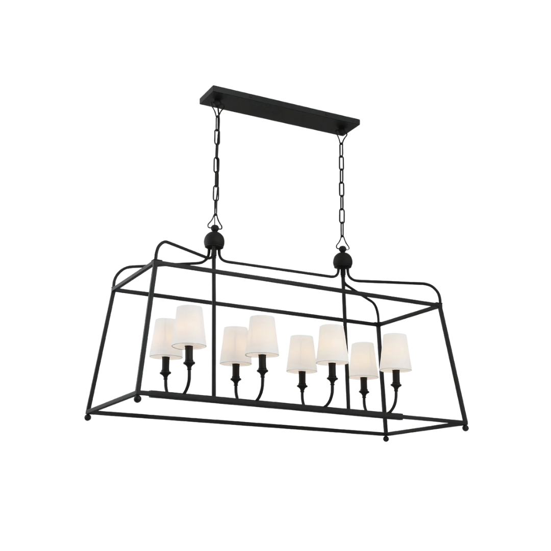 Libby Langdon Sylvan 8 Light Linear Chandelier [/w Shades]