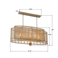 Jayna 5 Light Linear Oval Chandelier