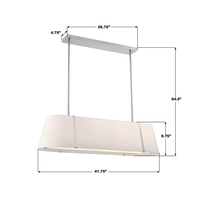 Fulton 4 Light Linear Oval Chandelier
