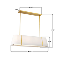 Fulton 4 Light Linear Oval Chandelier