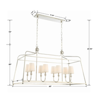 Libby Langdon Sylvan 8 Light Linear Chandelier [/w Shades]