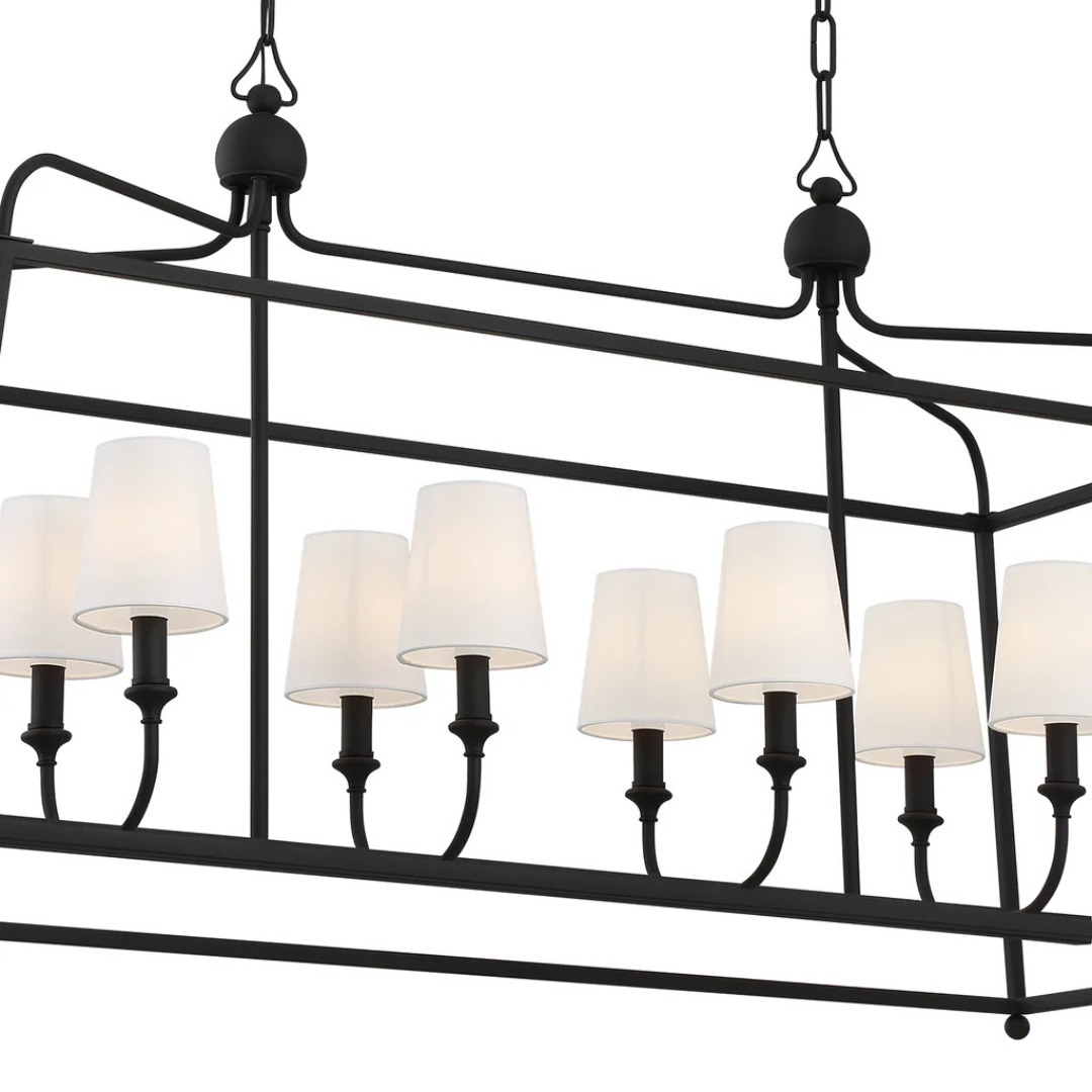 Libby Langdon Sylvan 8 Light Linear Chandelier [/w Shades]