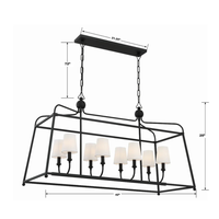 Libby Langdon Sylvan 8 Light Linear Chandelier [/w Shades]