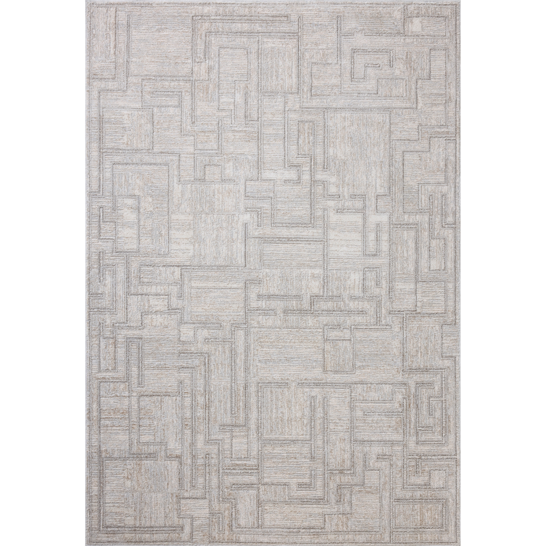 Hollis HOL-01 Grey/Ivory Rug