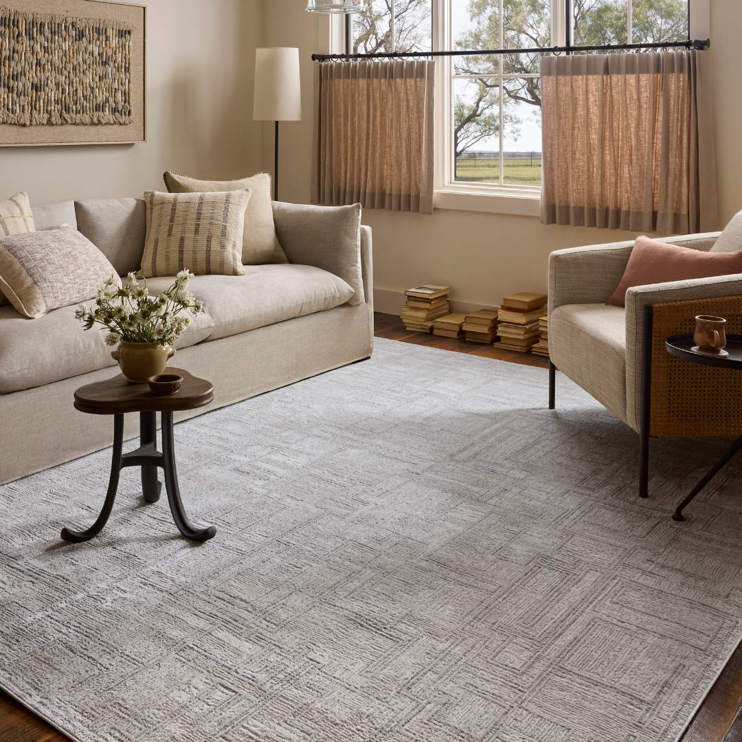 Hollis HOL-01 Grey/Ivory Rug