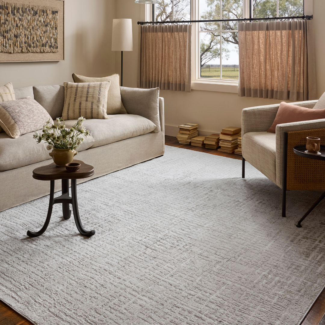 Hollis HOL-03 Ivory/Stone Rug
