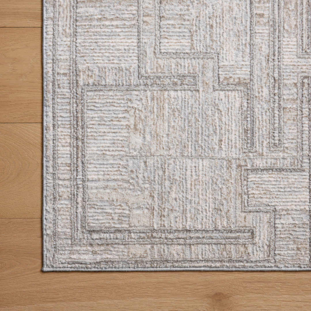 Hollis HOL-01 Grey/Ivory Rug