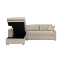 Calypso 112" Slim Arm Sleeper Sectional (Queen)