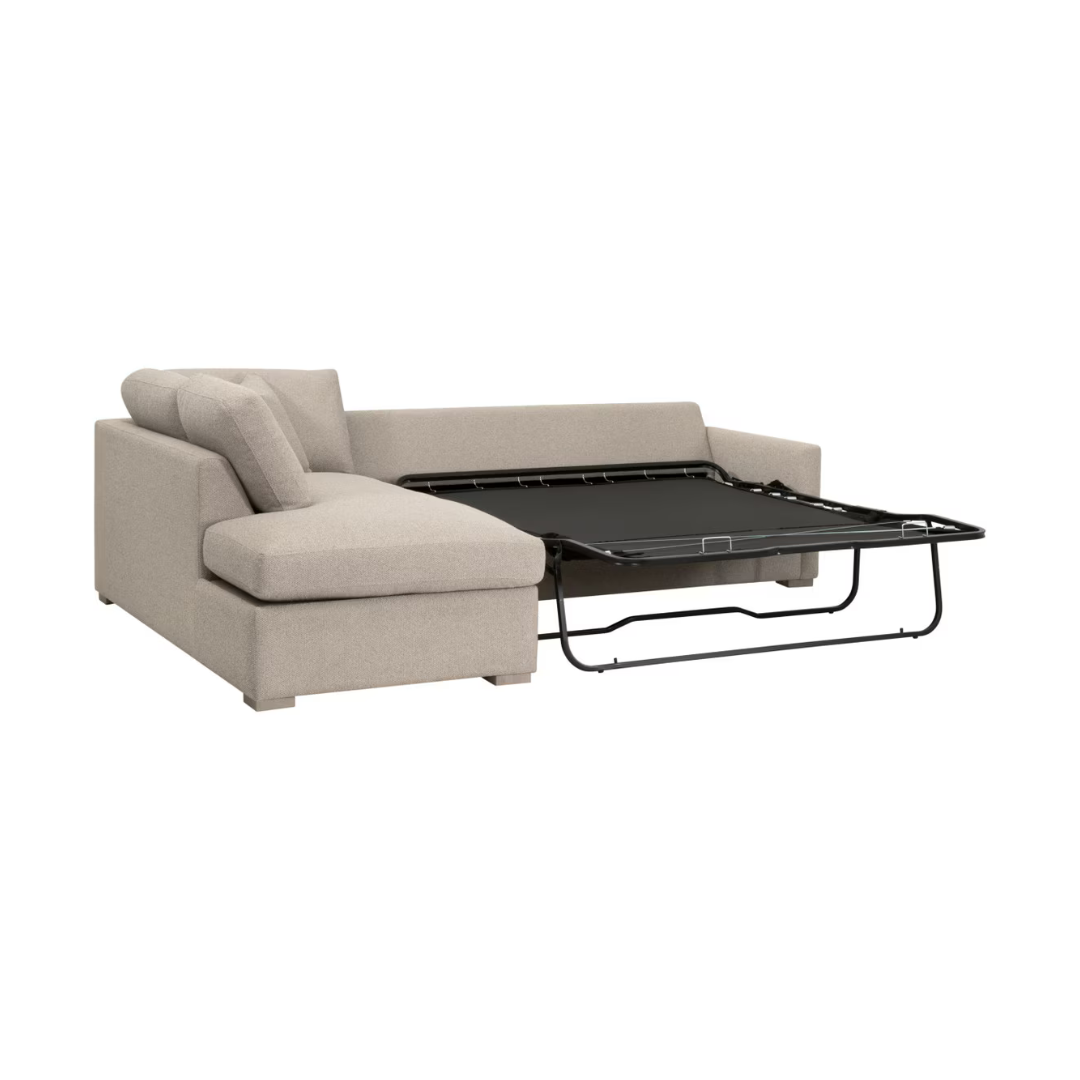 Calypso 112" Slim Arm Sleeper Sectional (Queen)