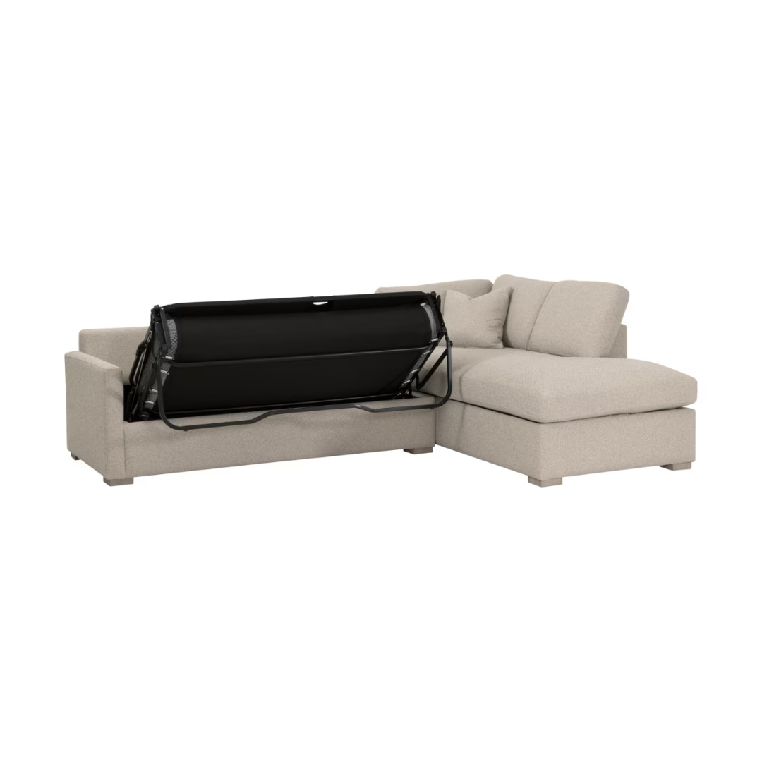 Calypso 112" Slim Arm Sleeper Sectional (Queen)