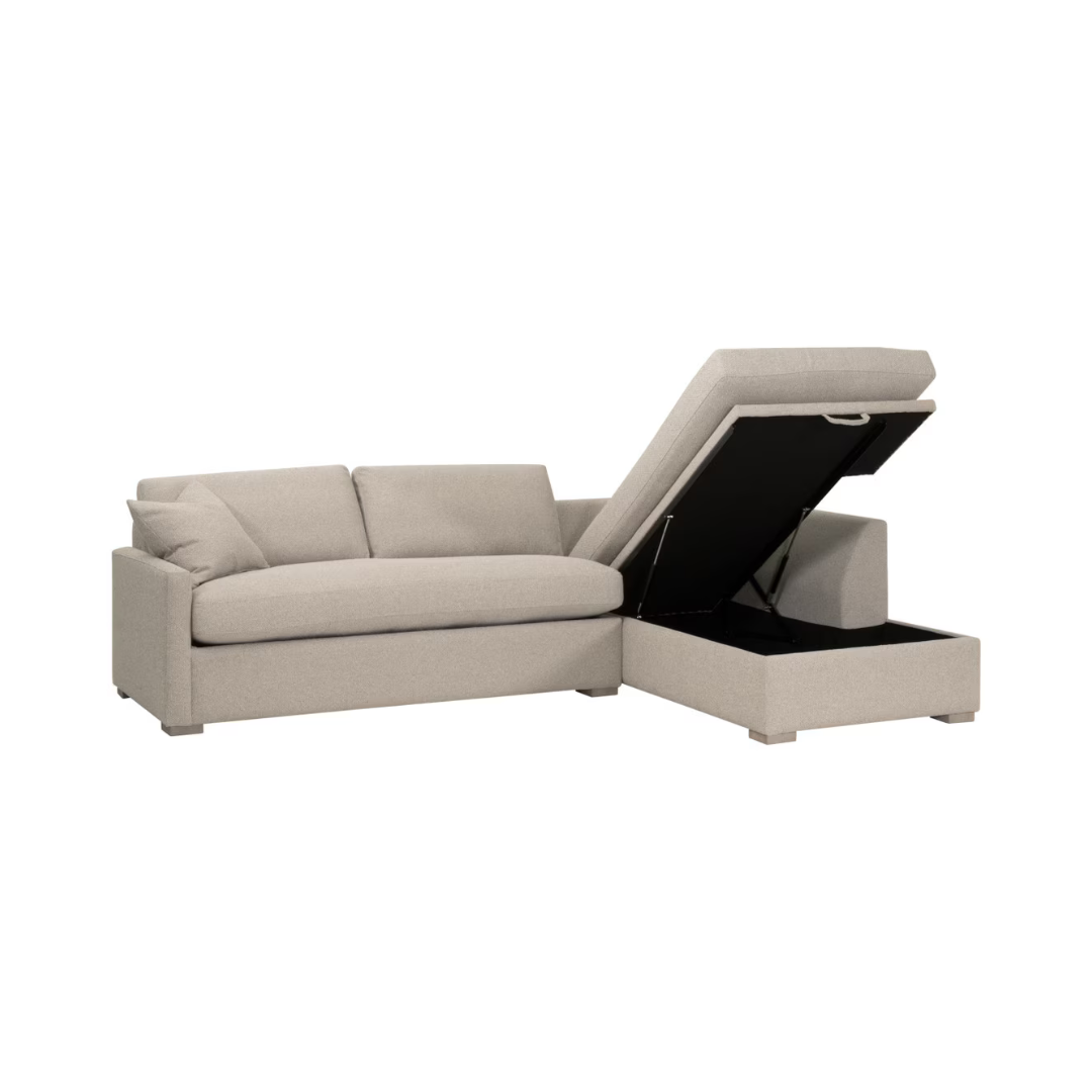 Calypso 112" Slim Arm Sleeper Sectional (Queen)