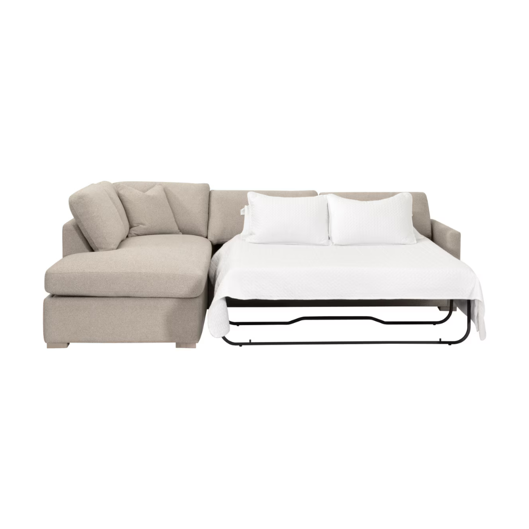 Calypso 112" Slim Arm Sleeper Sectional (Queen)