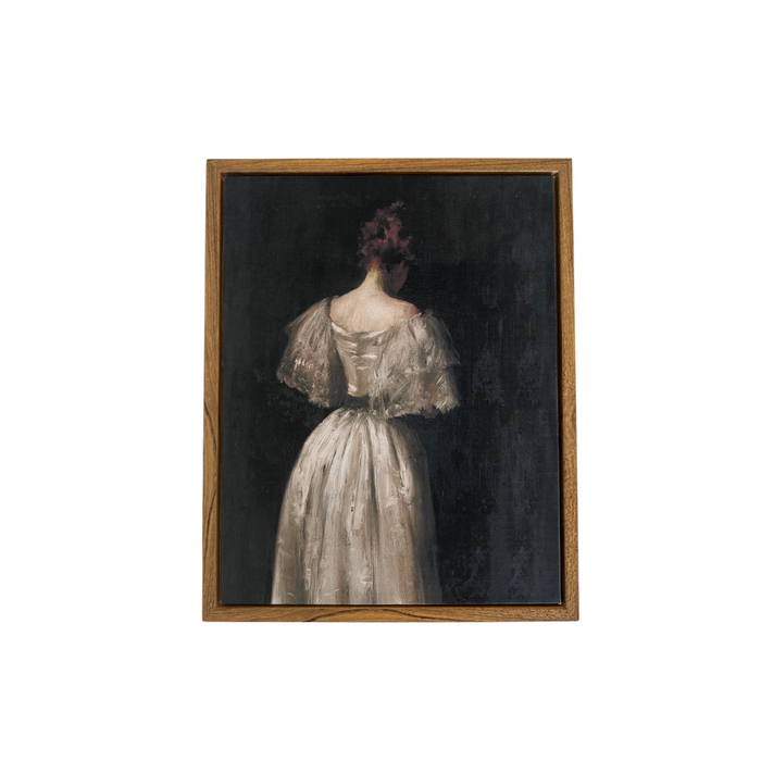 "Lady" Vintage Framed Canvas