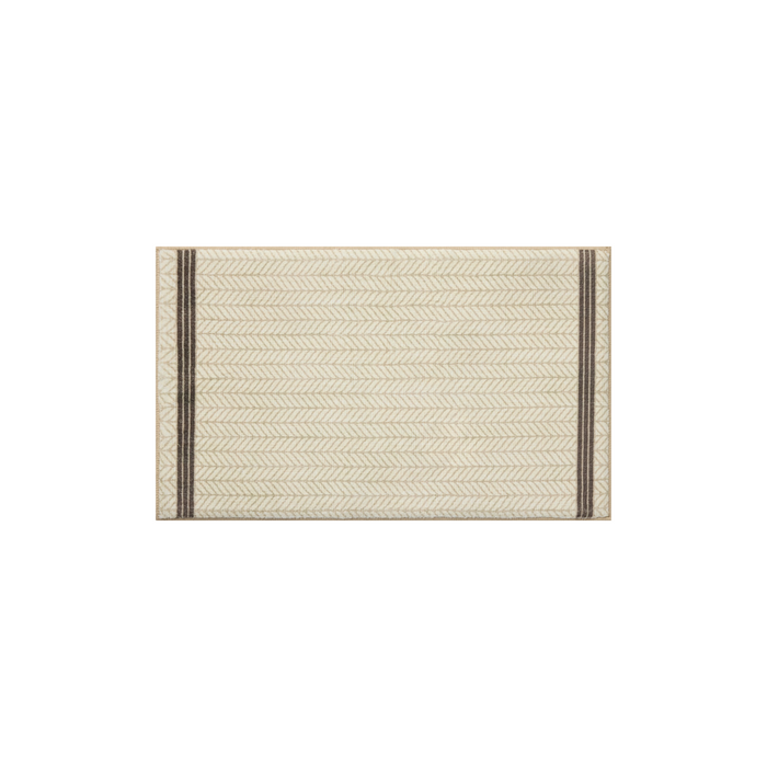 Marvin (Chris Loves Julia × Loloi) MRV-01 Bath Mat [Ivory/Charcoal]