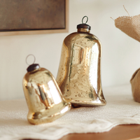 Gold Glass Bell Ornament [Small]
