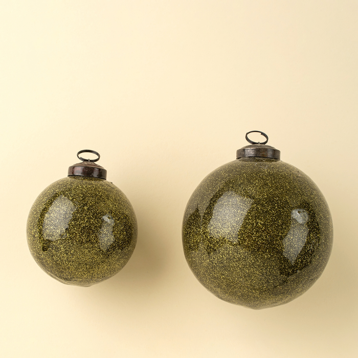 Glitter Ball Ornament [Moss - Large]