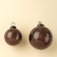 Glitter Ball Ornament [Dark Brown - Large]