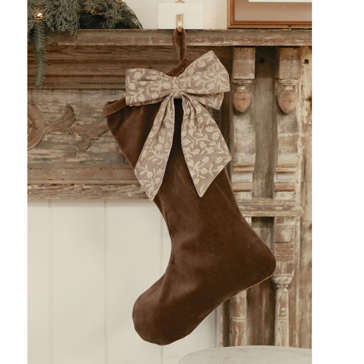 Bow Clip - Wildvine Block Print [Heather]