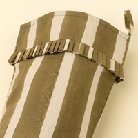 Stocking - Block Print Stripe [Olive]
