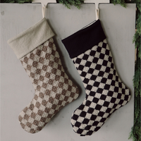 Stocking - Check Weave [Brown]