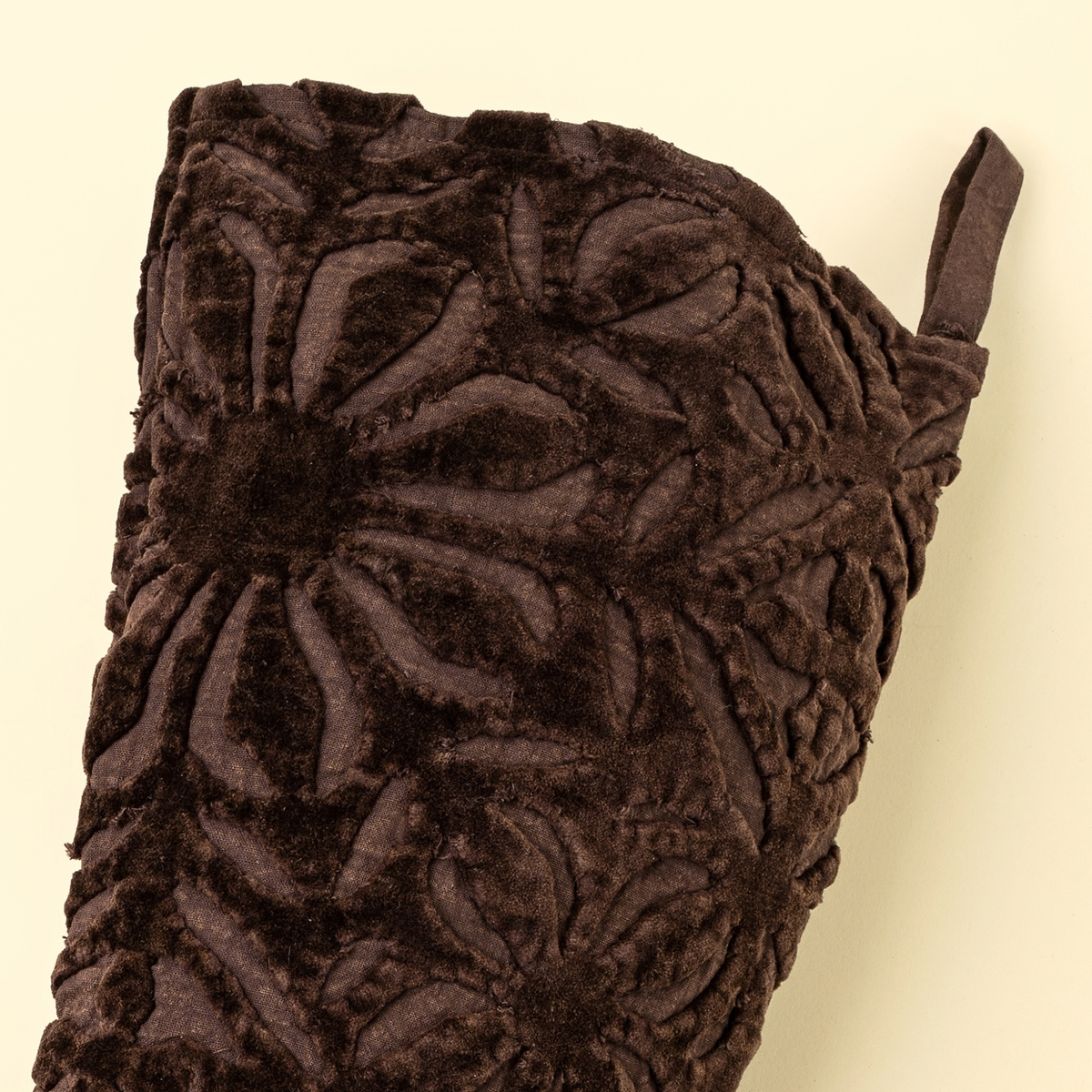 Stocking - Velvet Cutwork [Sangria]