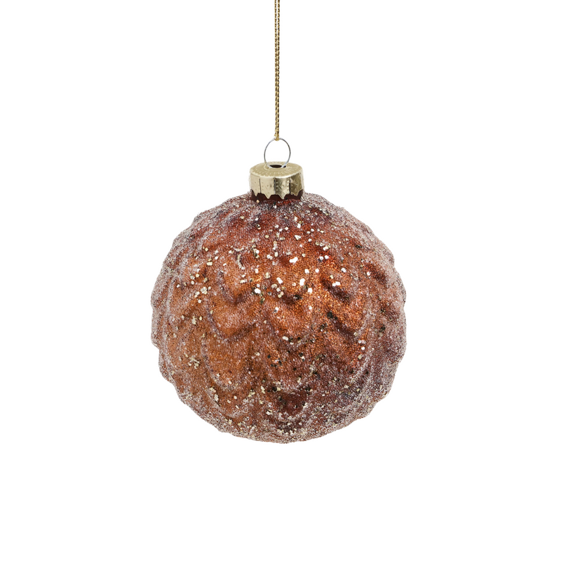 Glass Frost Ball Brown