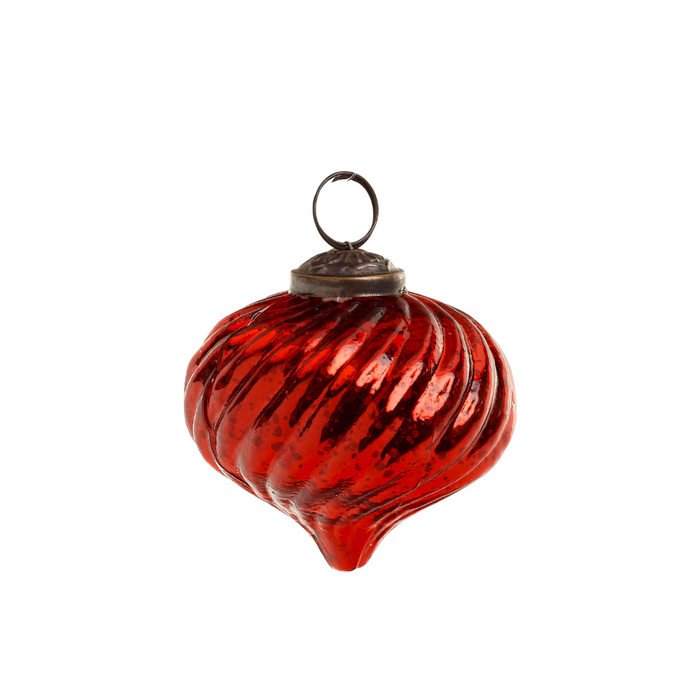 Red Glass Spiral Ornament