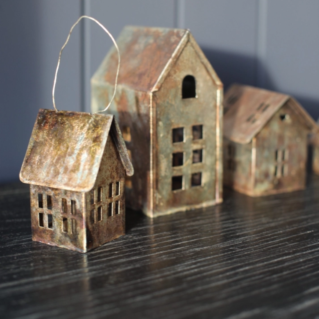 Rustic Holiday Tin Houses