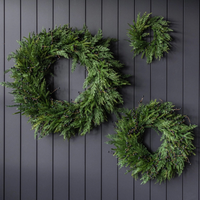 Navy Plum Berry Norfolk Cypress Wreath [Real Touch - 24"]