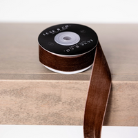 Brown Velvet Holiday Ribbon