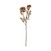 Real Touch Blooming Dahlia Spray [Brown]