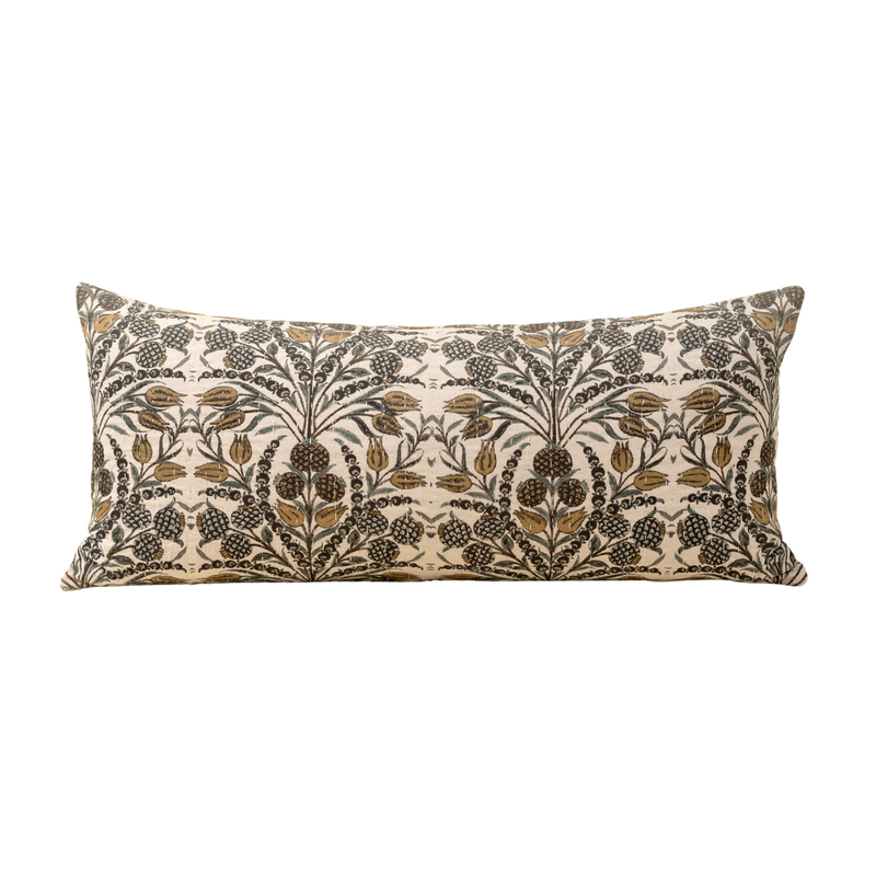 Tropical Kantha Lumbar Pillow [14" x 31"]