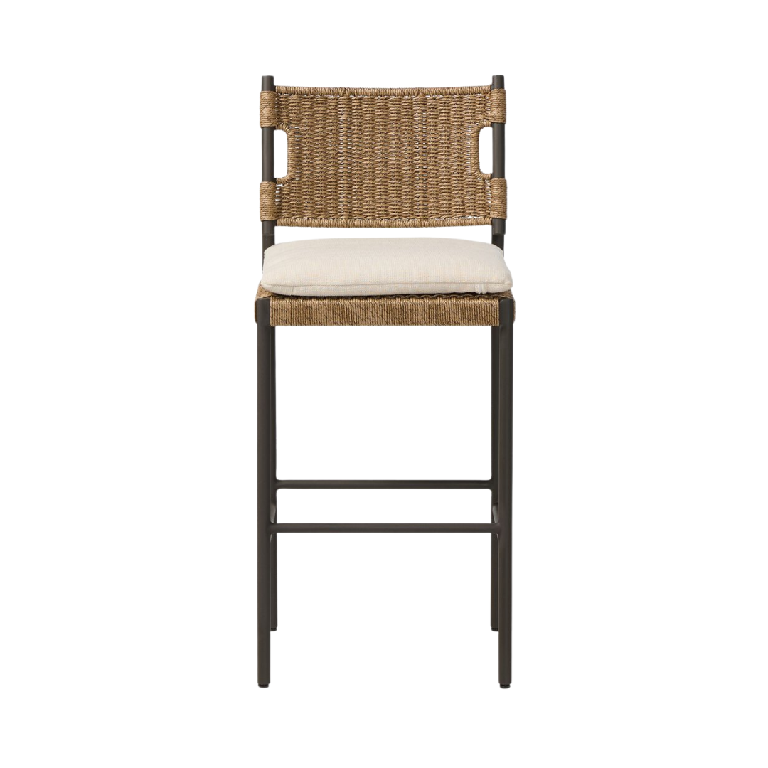 Myka Outdoor Woven Stool