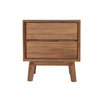 Gia 2-Drawer Nightstand [Warm Pecan]
