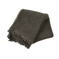 Waffle Throw - Dark Grey