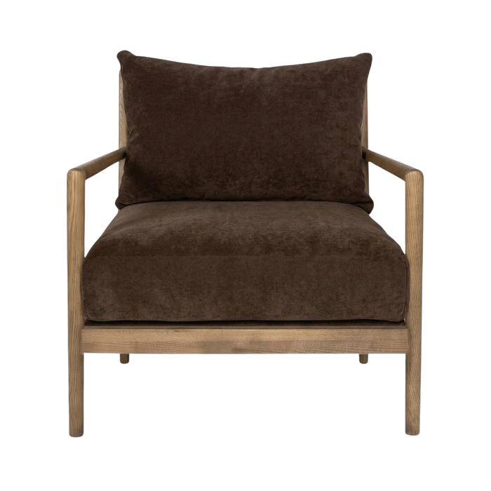 Benton Accent Chair [Velvet Coffee]