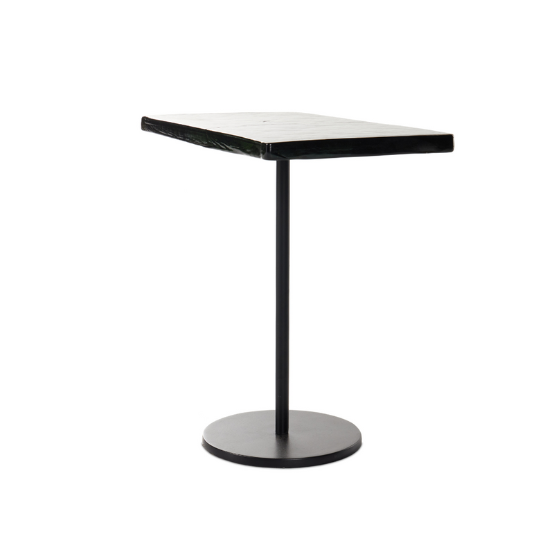 Zeva End Table - Moss Glass Top