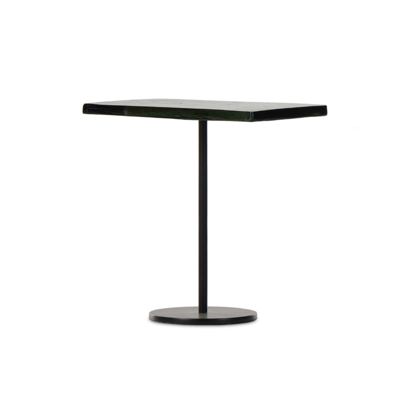 Zeva End Table - Moss Glass Top