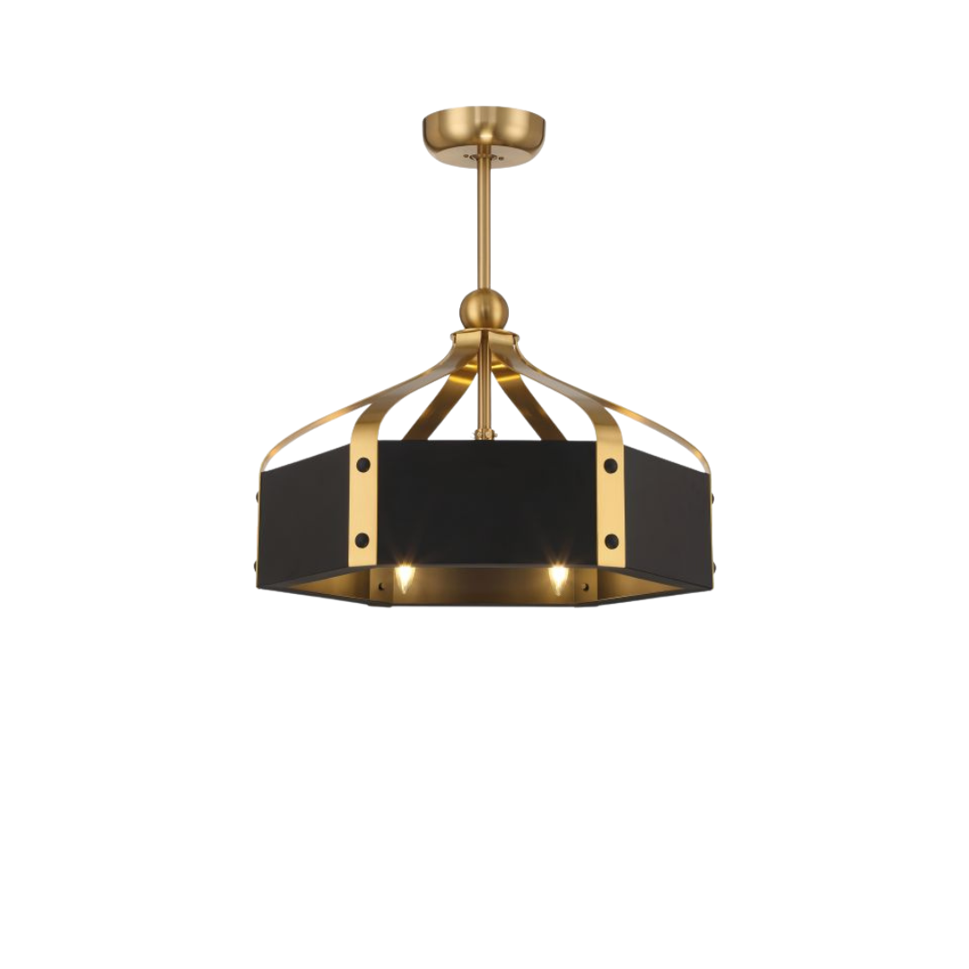 Sheffield 6-Light 26" LED Fan D'Lier