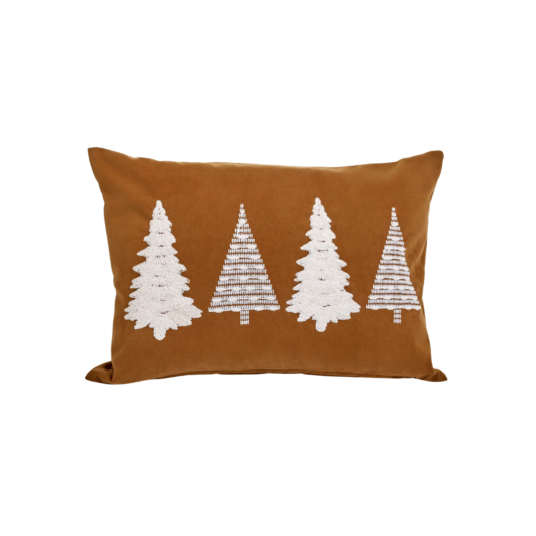Suede Christmas Tree Pillow