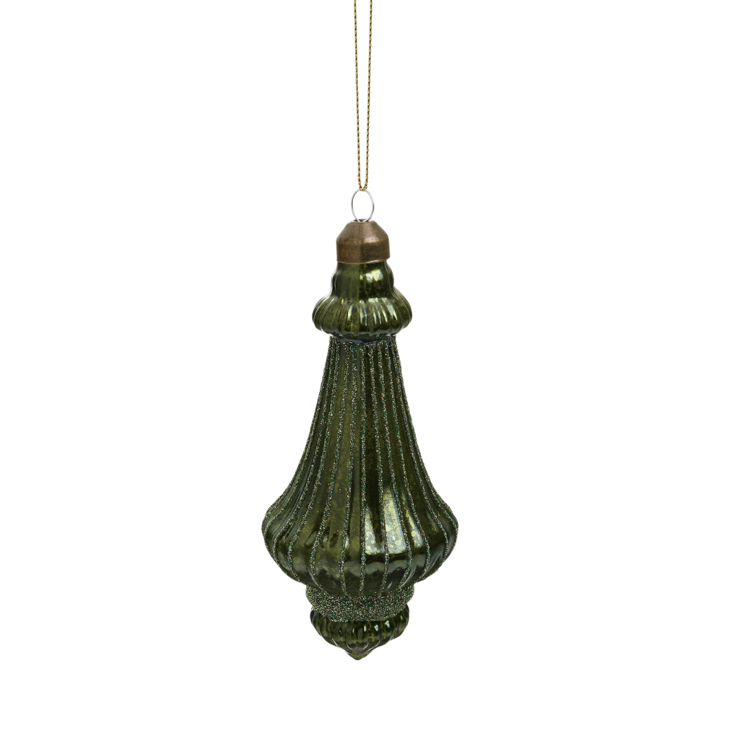 Finial Olive Green Ornament