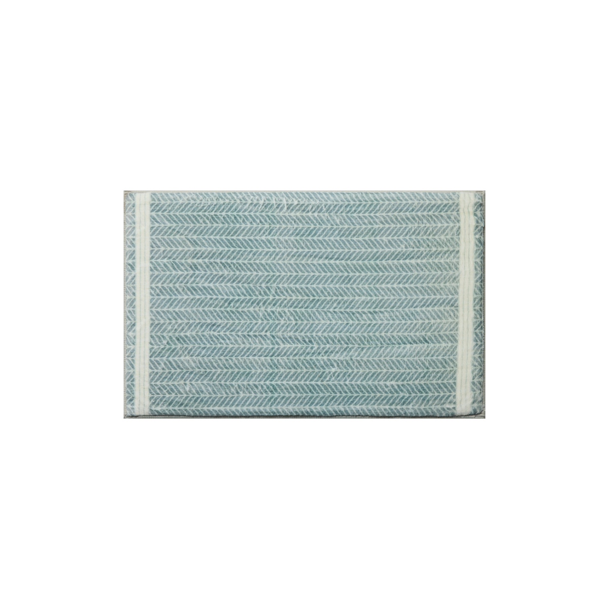 Marvin (Chris Loves Julia × Loloi) MRV-01 Bath Mat [Blue/Ivory]