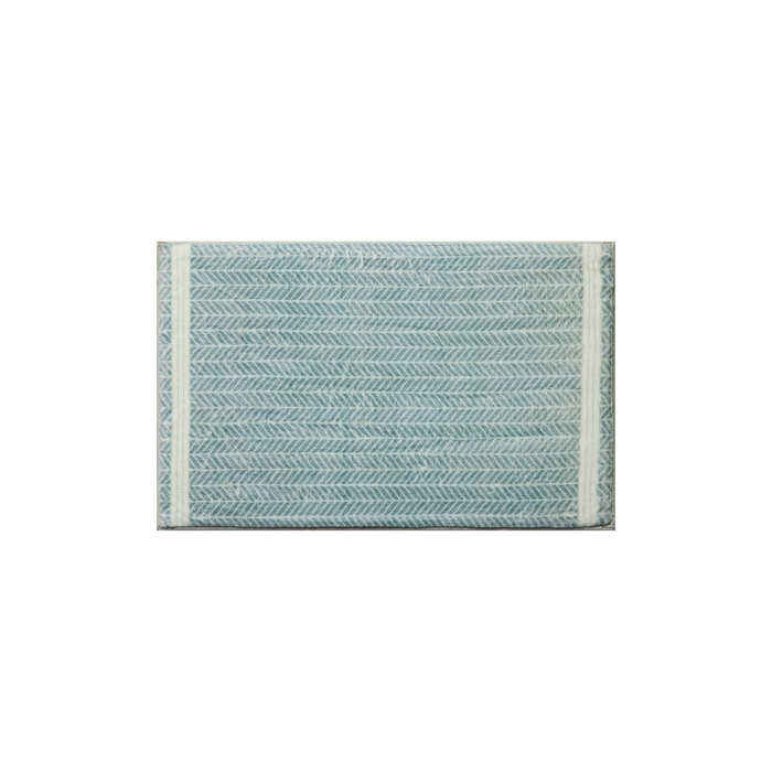 Marvin (Chris Loves Julia × Loloi) MRV-01 Bath Mat [Blue/Ivory]