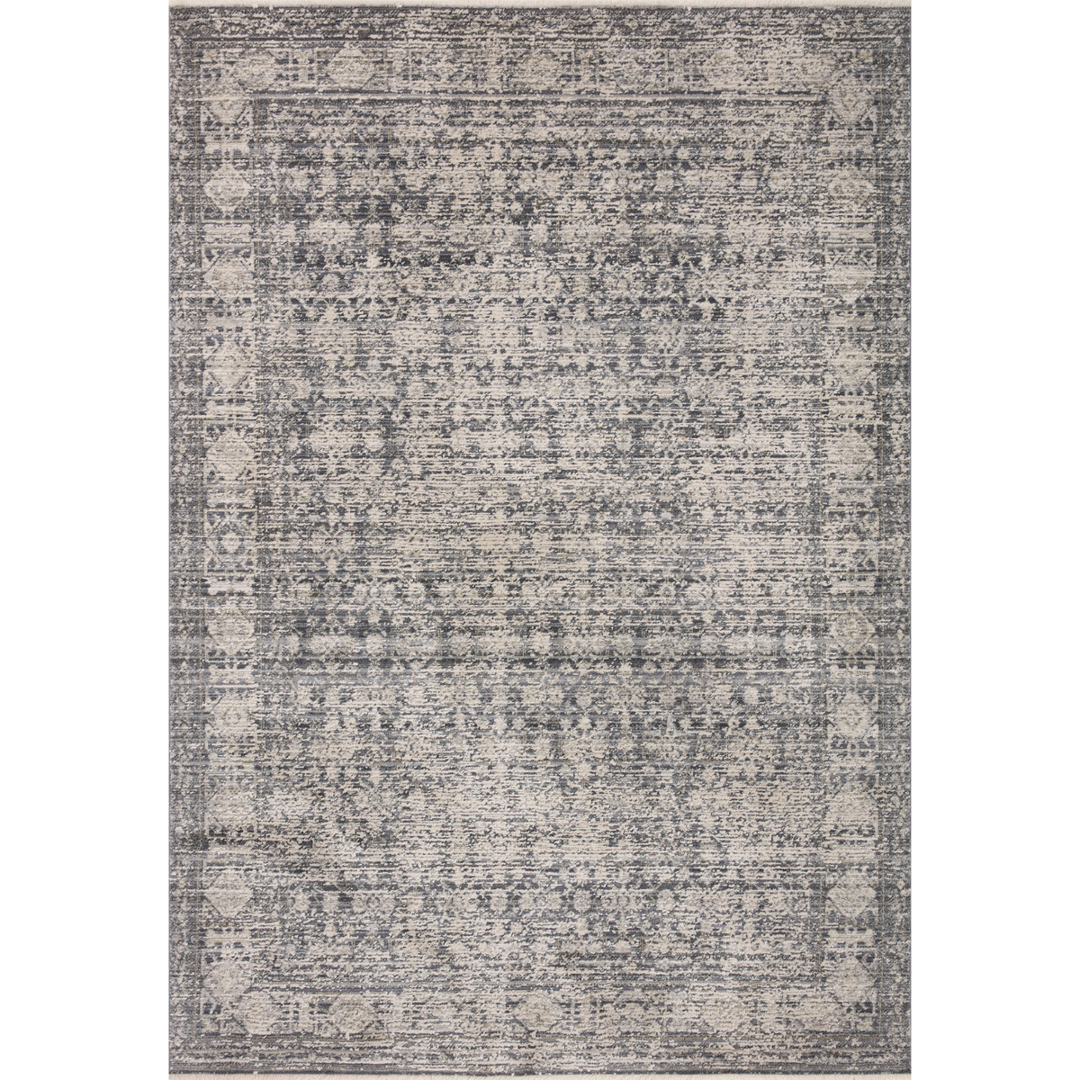 Alie (Amber Lewis × Loloi) ALE-03 Rug [Charcoal/Dove]