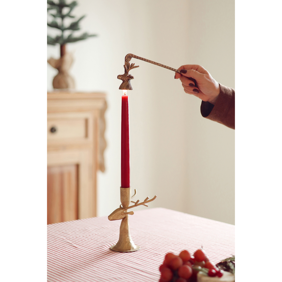 Gilded Stag Candle Snuffer